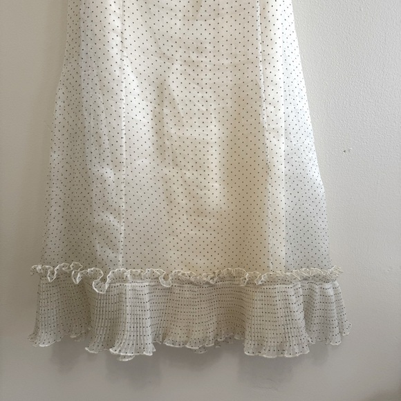 Vintage Betsey Johnson Polka Dot Henley Ruffle Dress - Picture 6 of 16